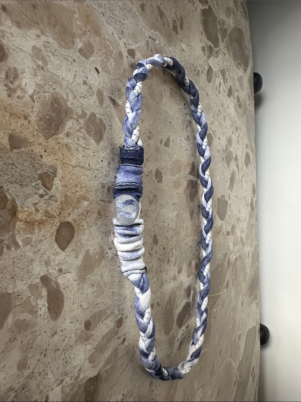 Braided purple and White Lululemon Headband